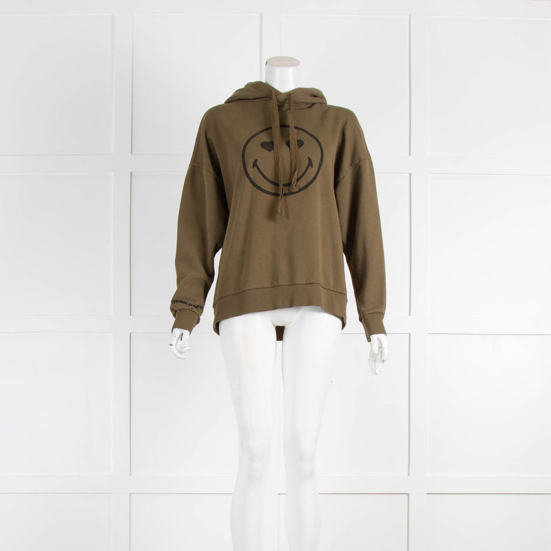 Chinti And Parker Khaki Smiley World Hooded Sweatshirt