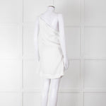 Faithful The Brand White Linen One Shoulder Dress