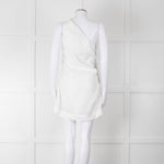 Faithful The Brand White Linen One Shoulder Dress
