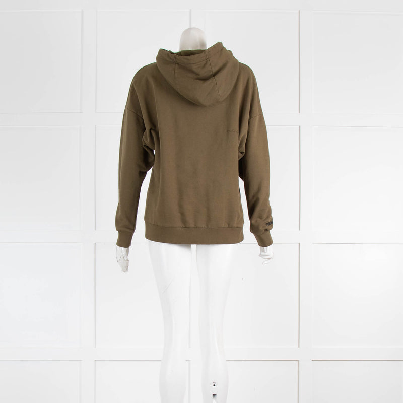 Chinti And Parker Khaki Smiley World Hooded Sweatshirt