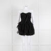 LoveShackFancy Black Tulle Strapless Faron Mini Dress