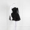 LoveShackFancy Black Tulle Strapless Faron Mini Dress