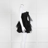 LoveShackFancy Black Tulle Strapless Faron Mini Dress
