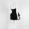 LoveShackFancy Black Tulle Strapless Faron Mini Dress