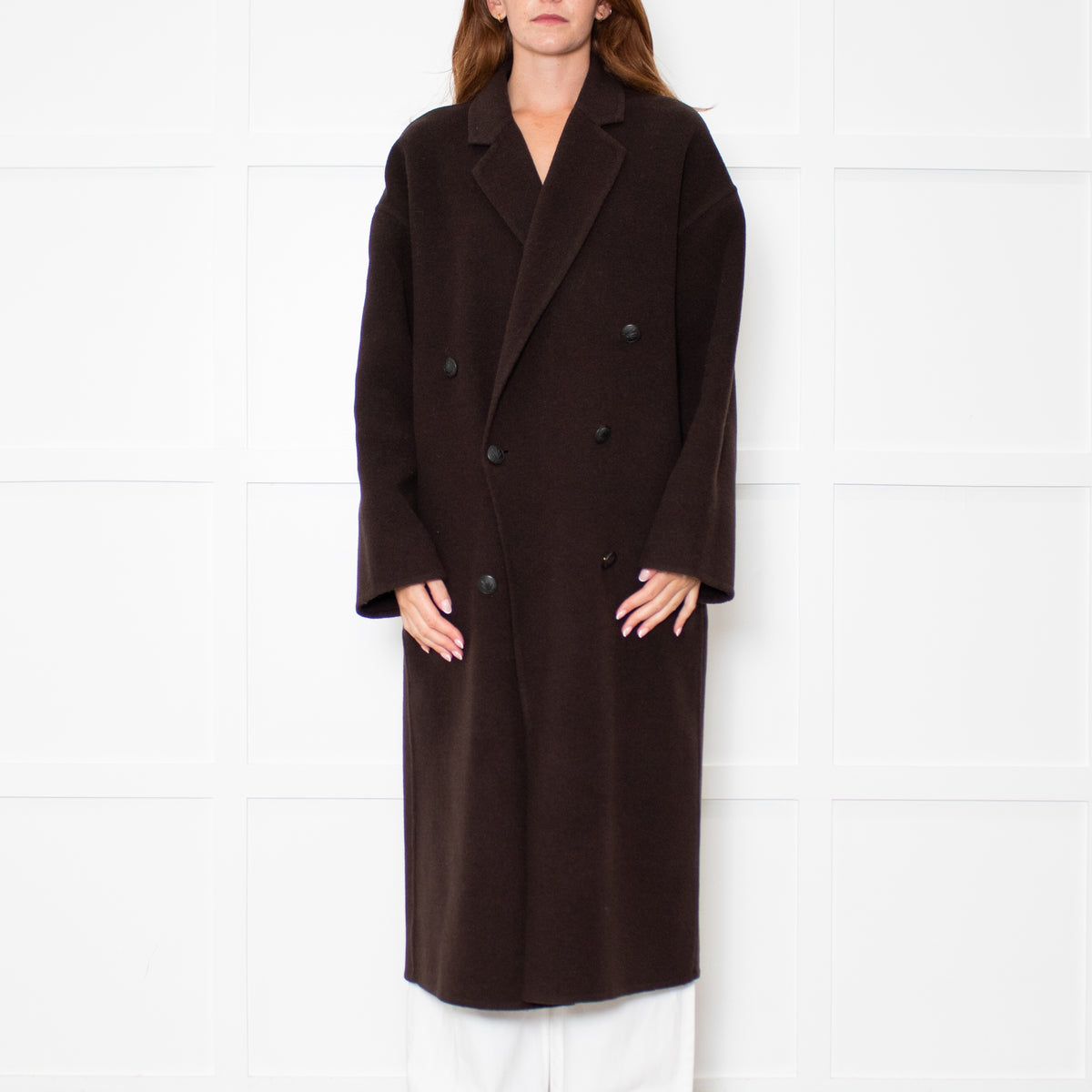 Rag & Bone Manteco Brown Wool Double Breasted Coat