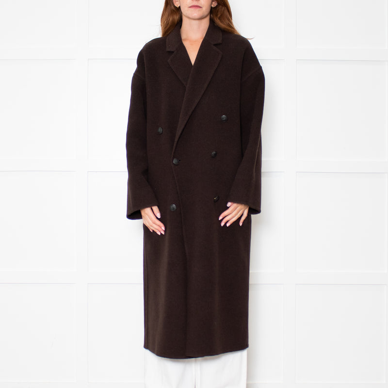 Rag & Bone Manteco Brown Wool Double Breasted Coat