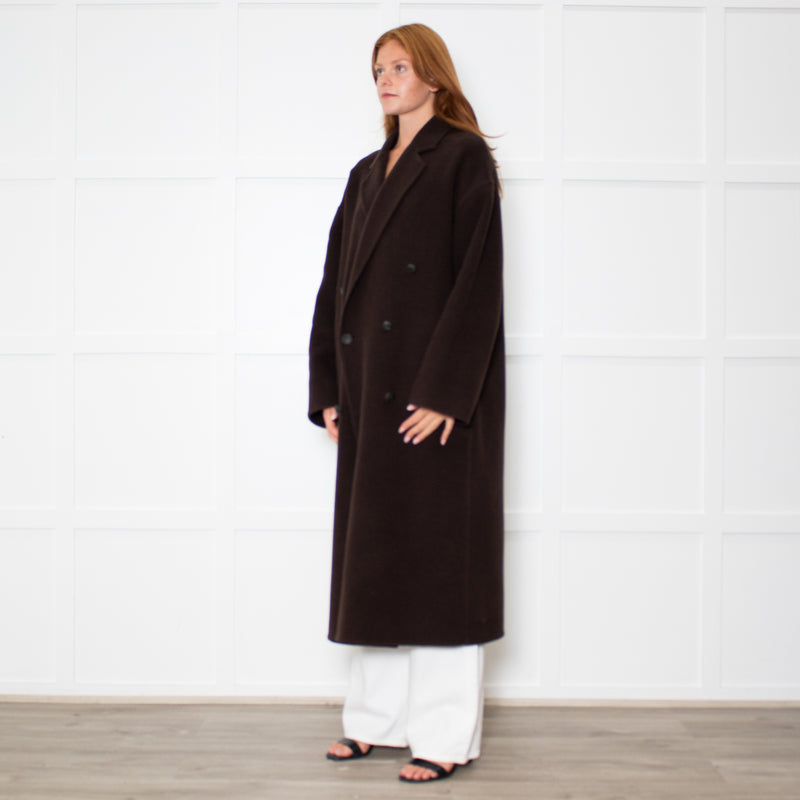 Rag & Bone Manteco Brown Wool Double Breasted Coat
