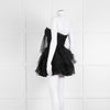 LoveShackFancy Black Tulle Strapless Faron Mini Dress
