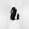LoveShackFancy Black Tulle Strapless Faron Mini Dress