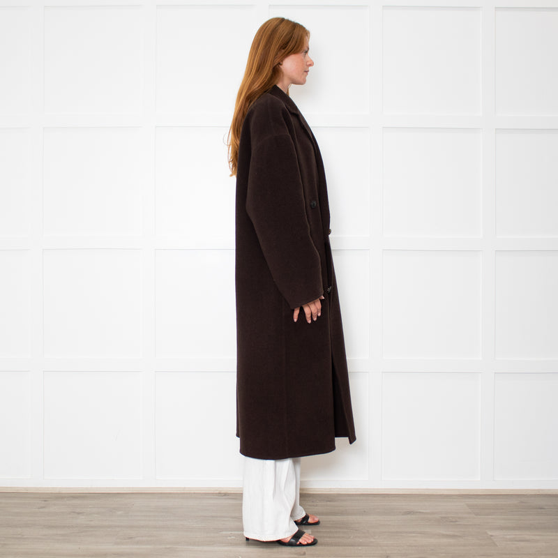 Rag & Bone Manteco Brown Wool Double Breasted Coat