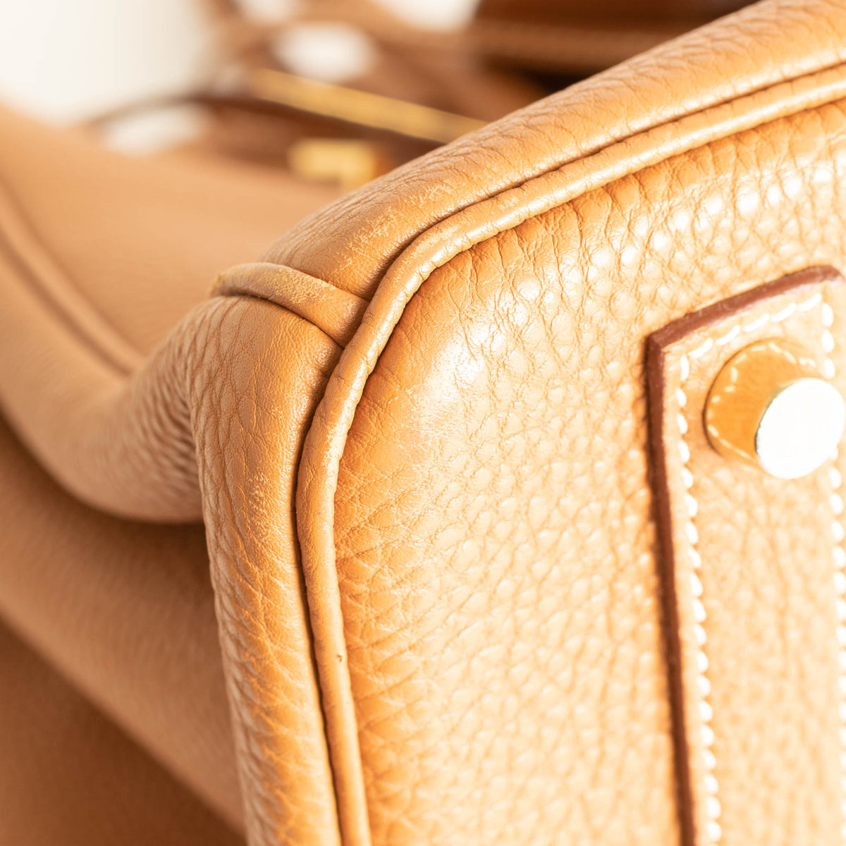 Hermes 35 Birkin Bag Gold Togo Leather Gold Hardware