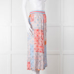 Marc Cain Sports Blue Multi Print Stretch Waist Skirt