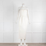 Emilia Wickstead Cream Fitted Strapless Dress