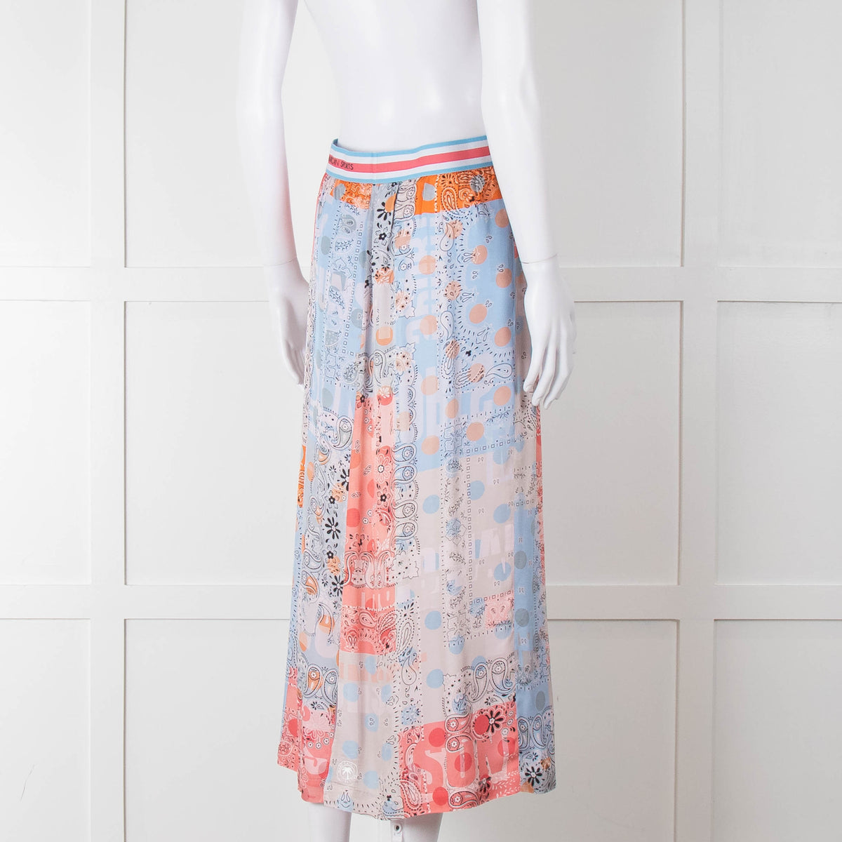 Marc Cain Sports Blue Multi Print Stretch Waist Skirt