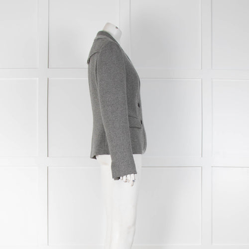 Loro Piana Grey Cashmere Sparkle Knit Jacket