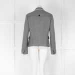 Loro Piana Grey Cashmere Sparkle Knit Jacket