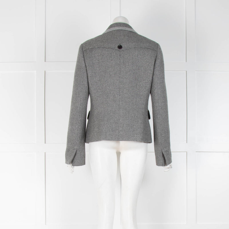 Loro Piana Grey Cashmere Sparkle Knit Jacket