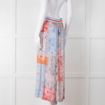 Marc Cain Sports Blue Multi Print Stretch Waist Skirt