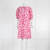 Merlette White Fuchsia Pink Floral Short Balloon Sleeve