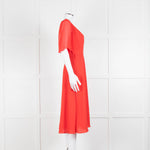 Alice + Olivia Red Short Sleeve Wrap Dress