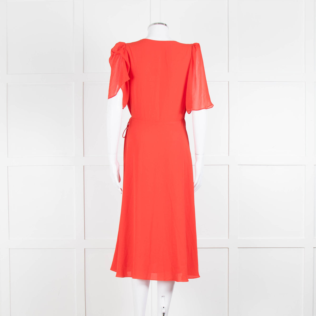 Alice + Olivia Red Short Sleeve Wrap Dress