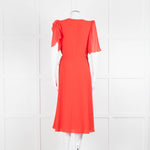 Alice + Olivia Red Short Sleeve Wrap Dress