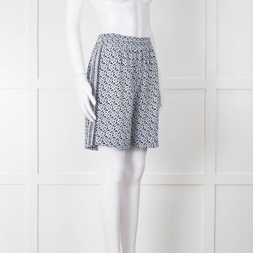Burberry B Logo Cobalt Silk Shorts