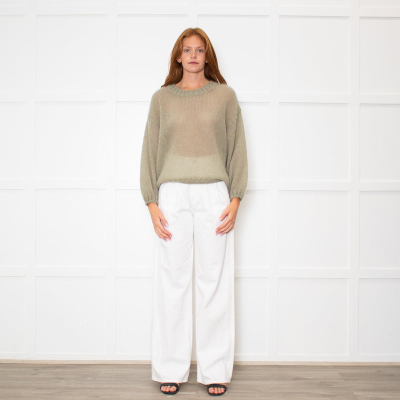 Marella Sage Green Mohair Roundneck Jumper
