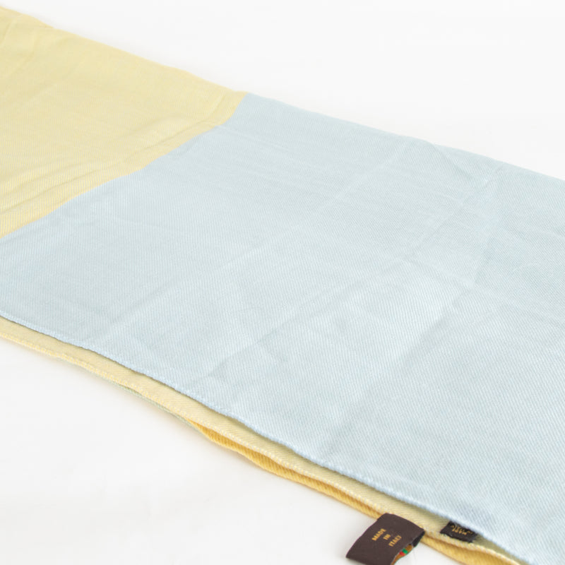 Loro Piana  Yellow and Blue Cashmere/Silk Mix Scarf