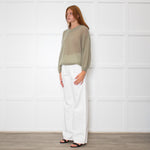 Marella Sage Green Mohair Roundneck Jumper