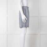 Burberry B Logo Cobalt Silk Shorts