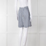 Burberry B Logo Cobalt Silk Shorts