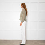 Marella Sage Green Mohair Roundneck Jumper