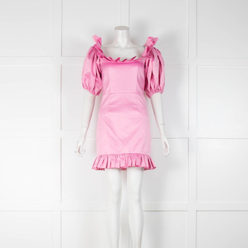 Rotate Pink Ruffle Mini Dress