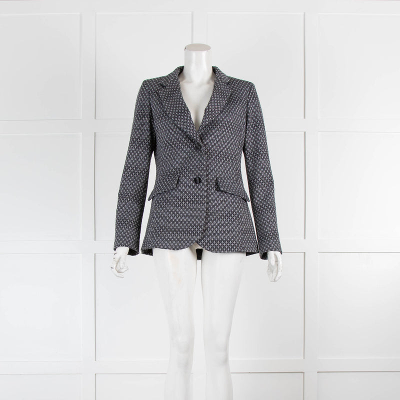 Caractere Grey Silver Thread Tweedy Blazer