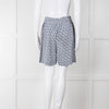 Burberry B Logo Cobalt Silk Shorts