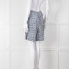 Burberry B Logo Cobalt Silk Shorts