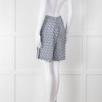 Burberry B Logo Cobalt Silk Shorts
