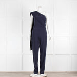 Lanvin Navy Blue Strapless Jumpsuit
