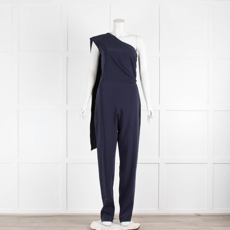 Lanvin Navy Blue Strapless Jumpsuit