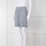 Burberry B Logo Cobalt Silk Shorts