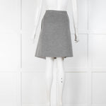 Loro Piana Grey Cashmere Skirt with Leather Closure