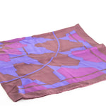 Tod's Electric Blue and Burgundy Silk Scarf
