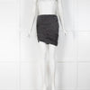 Iro Grey Lurex Ribbed Mini Skirt