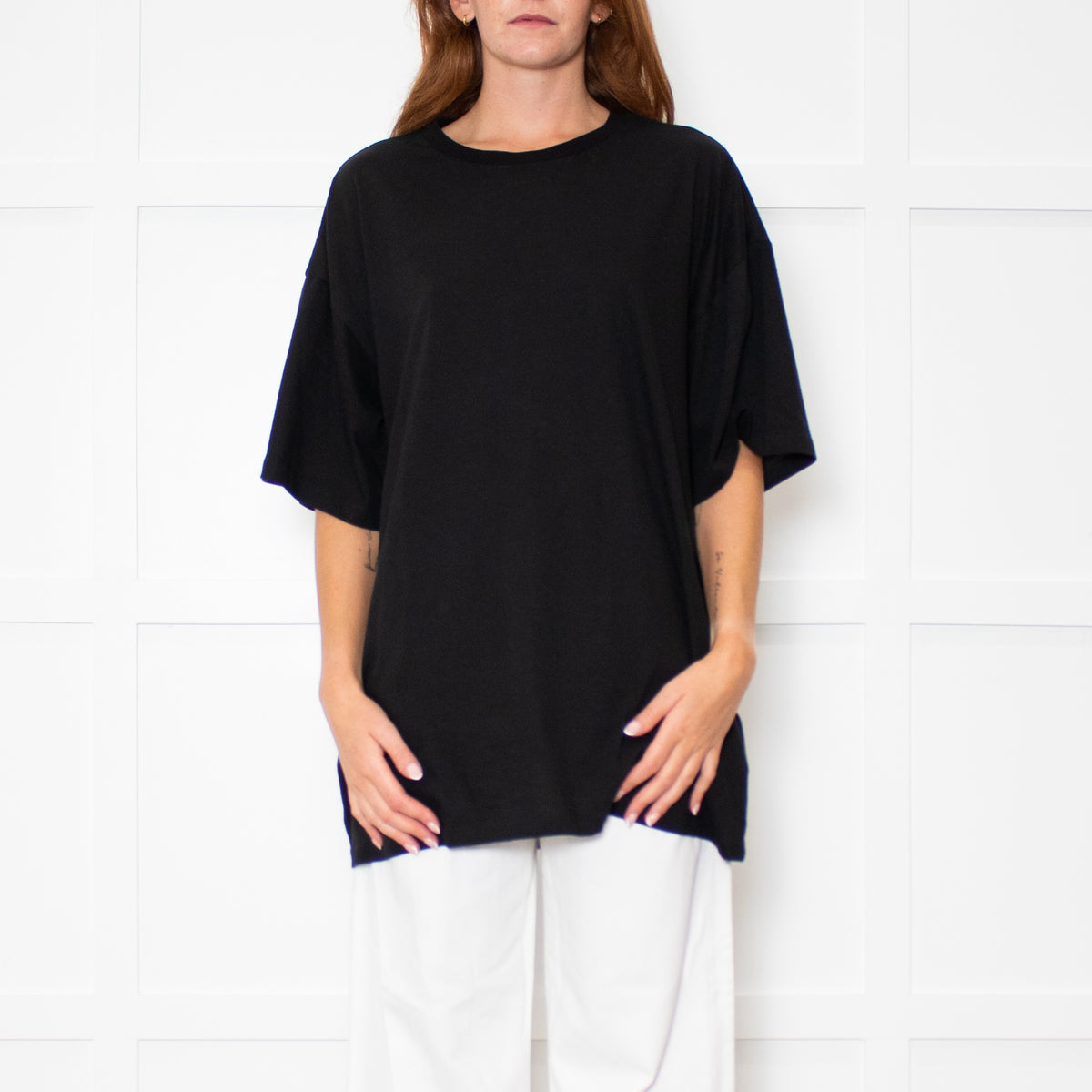 Raey Black Oversized Cotton T-Shirt