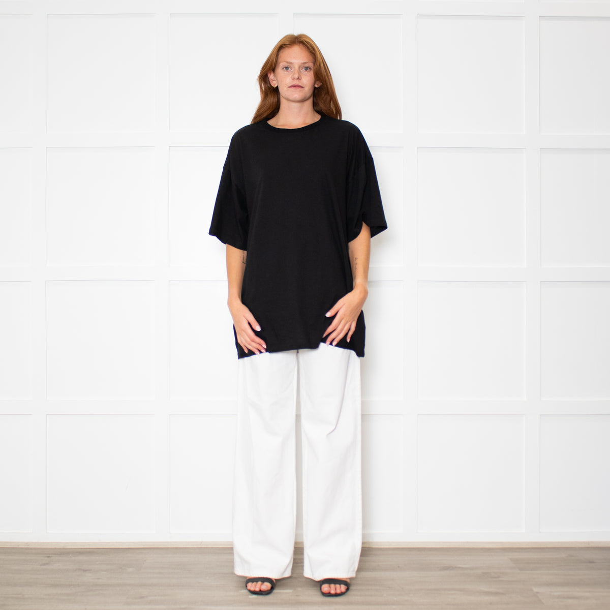 Raey Black Oversized Cotton T-Shirt