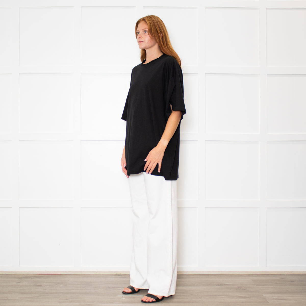 Raey Black Oversized Cotton T-Shirt
