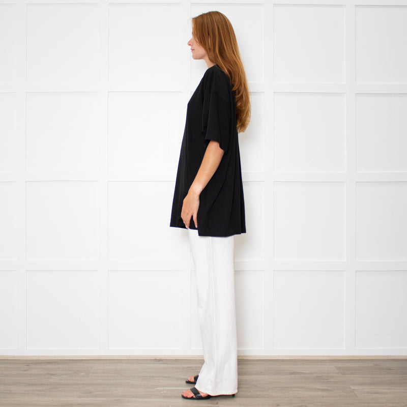 Raey Black Oversized Cotton T-Shirt