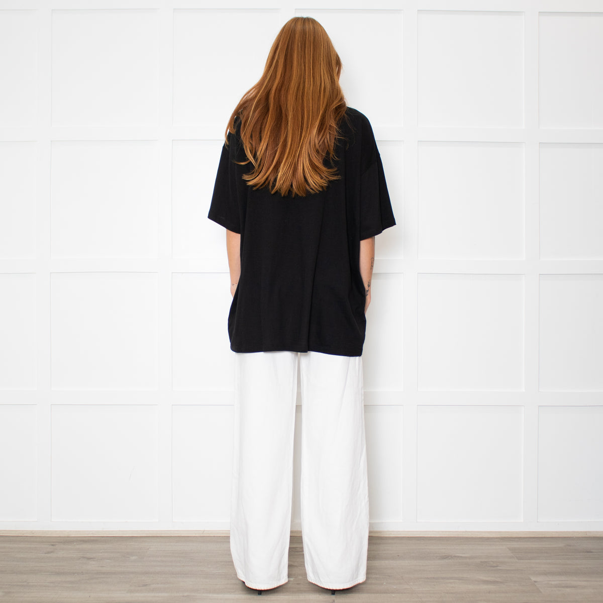Raey Black Oversized Cotton T-Shirt