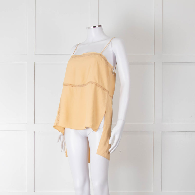 Chloe Yellow Lace Spaghetti Strap Camisole Top